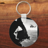Vietnam:  helicopter and soldier approaching targe schlüsselanhänger (Vorderseite)