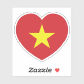 Vietnam-Herzenflagge Aufkleber (Blatt)