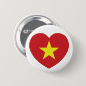 Vietnam-Herzenflagge Button (Vorne & Hinten)