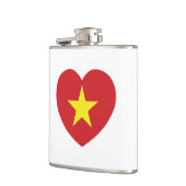 Vietnam-Herzenflagge Flachmann (Links)