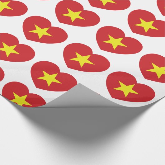 Vietnam-Herzenflagge Geschenkpapier (Ecke)