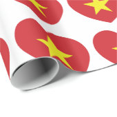 Vietnam-Herzenflagge Geschenkpapier (Rolleneckpunkt)