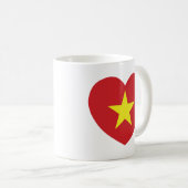 Vietnam-Herzenflagge Kaffeetasse (VorderseiteRechts)