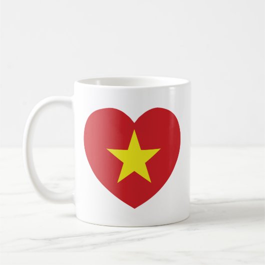 Vietnam-Herzenflagge Kaffeetasse (Links)