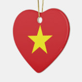 Vietnam-Herzenflagge Keramik Ornament (Links)