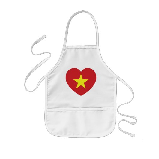 Vietnam-Herzenflagge Kinderschürze (Vorne)