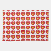 Vietnam-Herzenflagge Küchentuch (Horizontal)