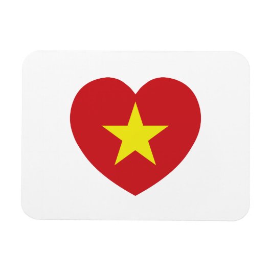 Vietnam-Herzenflagge Magnet (Horizontal)