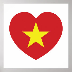 Vietnam-Herzenflagge Poster