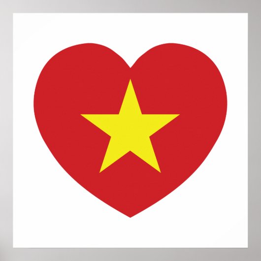 Vietnam-Herzenflagge Poster (Vorne)