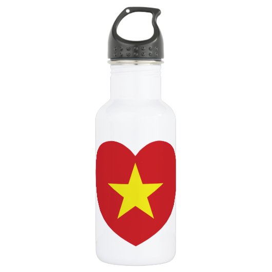 Vietnam-Herzenflagge Trinkflasche (Vorderseite)