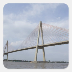 Vietnam, Ho-Chi-Minh-Stadt oder Saigon). Delta Quadratischer Aufkleber
