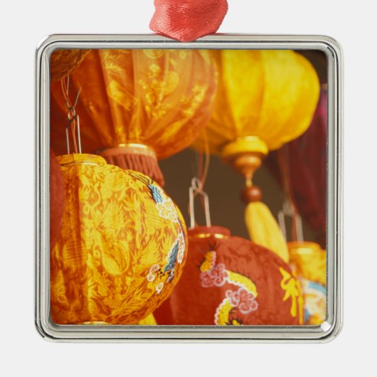 Vietnam, Hoi An Large Laternen, Souvenirs Silbernes Ornament (Vorne)
