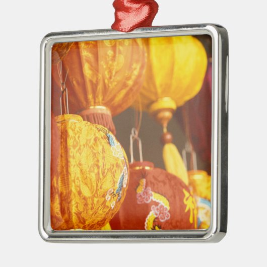 Vietnam, Hoi An Large Laternen, Souvenirs Silbernes Ornament (Links)