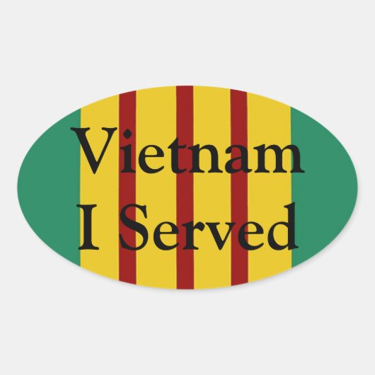 Vietnam I servierte Oval Stickers (Vorderseite)
