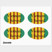 Vietnam I servierte Oval Stickers (Blatt)