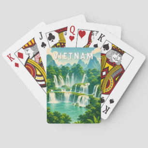 Vietnam Illustration Reise Kunst Vintage Spielkarten