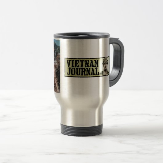 Vietnam Journal V2 Design Reise Schlamm Reisebecher (VorderseiteRechts)