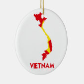 VIETNAM-KARTE KERAMIK ORNAMENT (Rechts)