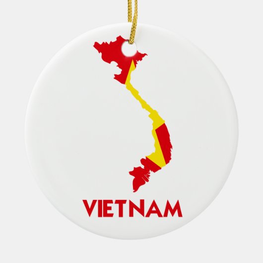 VIETNAM-KARTE KERAMIK ORNAMENT (Vorne)