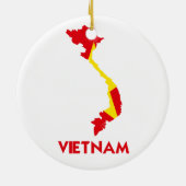 VIETNAM-KARTE KERAMIK ORNAMENT (Hinten)