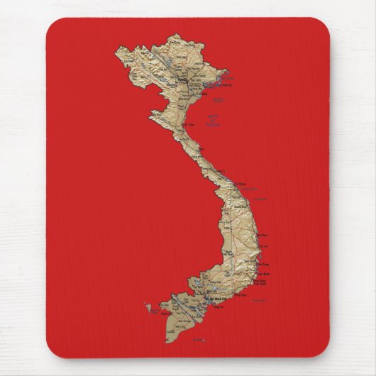 Vietnam-Karte Mousepad (Vorne)