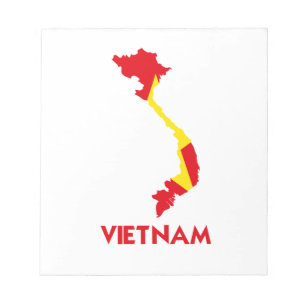 VIETNAM-KARTE NOTIZBLOCK