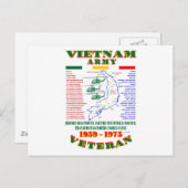 VIETNAM KRIEG. AMERICAN ARMY VETERAN POSTKARTE (Vorne/Hinten)