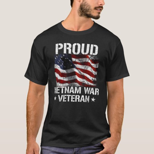 Vietnam Krieg Veteran USA Flag Vietnam Veteran T-Shirt (Vorderseite)