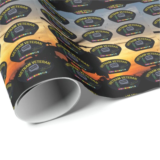 Vietnam Krieg Veteranen Veteranen Patch Geschenkpapier (Rolleneckpunkt)