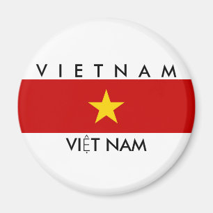 Vietnam-Landesflaggenamen-Textsymbol Magnet