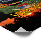 Vietnam Nam War Veterans Vets Patch drucken Poster (Ecke)