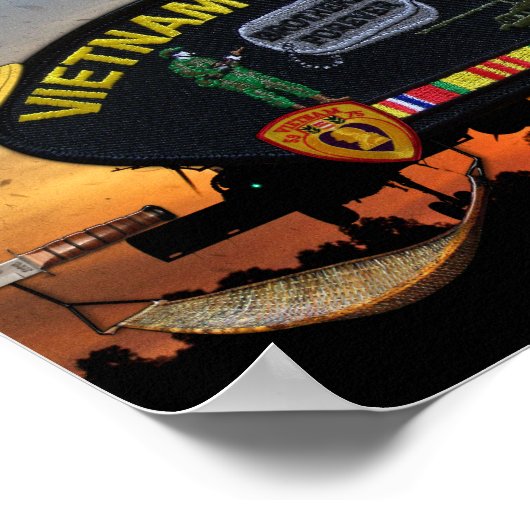 Vietnam Nam War Vets Veterans Patch Poster (Ecke)