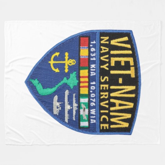 VIETNAM NAVY SERVICE FLEECEDECKE (Vorderseite (Horizontal))