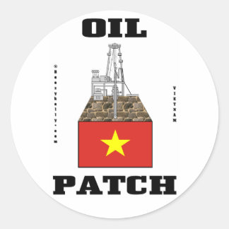 Vietnam Ölpflaster,Ölfelderdekret,Öl,Gas,Geschenk Runder Aufkleber