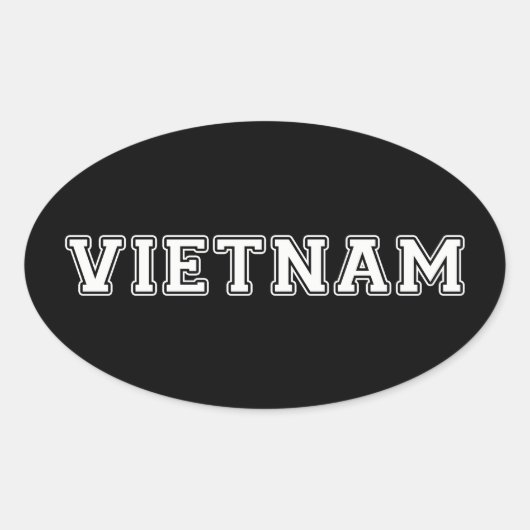 Vietnam Ovaler Aufkleber (Vorderseite)