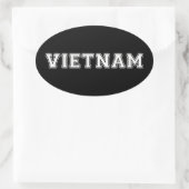 Vietnam Ovaler Aufkleber (Tasche)