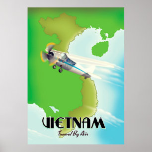 Vietnam per Luft Urlaubsdruck. Poster