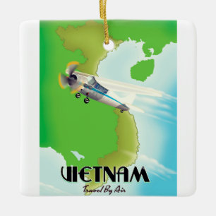 Vietnam per Luftreise-Urlaubsdruck. Keramikornament