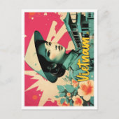 Vietnam Pop Art Travel Illustration Postkarte (Vorderseite)