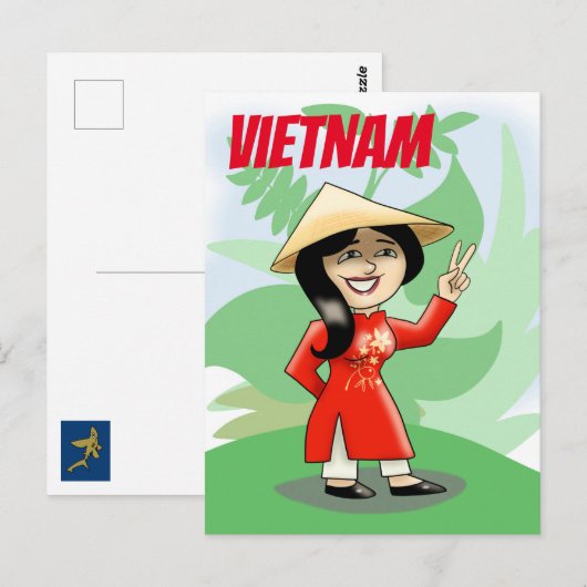 Vietnam Postkarte (Vorne/Hinten)