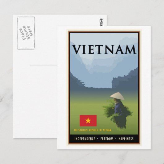 Vietnam Postkarte (Vorne/Hinten)