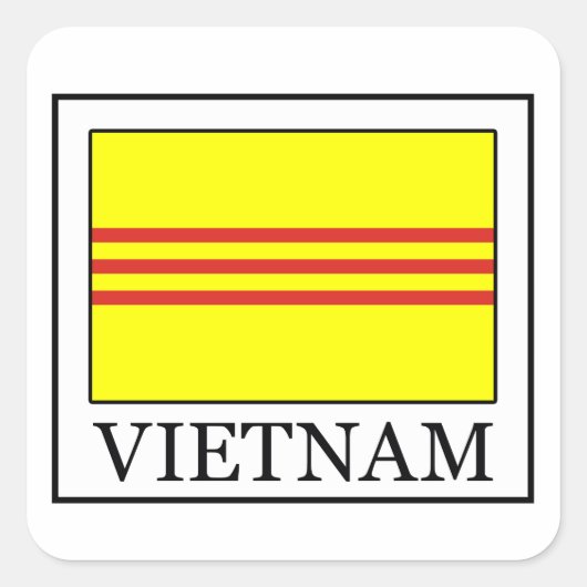 Vietnam Quadratischer Aufkleber (Vorderseite)