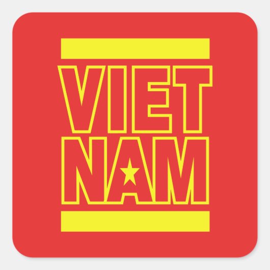 VIETNAM QUADRATISCHER AUFKLEBER (Vorderseite)