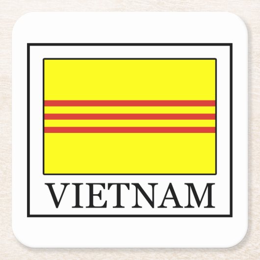Vietnam Rechteckiger Pappuntersetzer (Vorderseite)