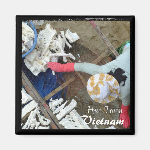 Vietnam - Reise - Fisch und Markt (Magnet) Magnet