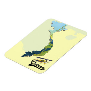 Vietnam-Reisekarte Magnet