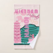 Vietnam Reisekunst Badhandtuch Set (Handtuch)
