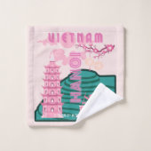 Vietnam Reisekunst Badhandtuch Set (Waschlappen)
