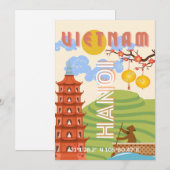 Vietnam Reisekunst Feiertagskarte (Vorne/Hinten)